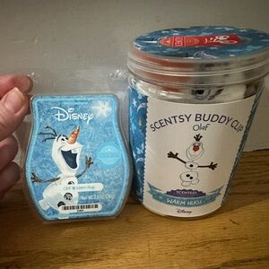 Scentsy Olaf mini buddy and matching Olaf wax bar